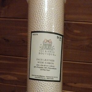 Faux Leather Wide Ribbon - Pink Pearl